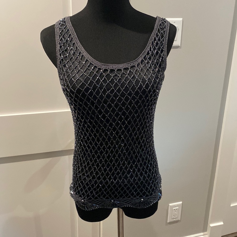 Beaded Tank Top.   Lined.